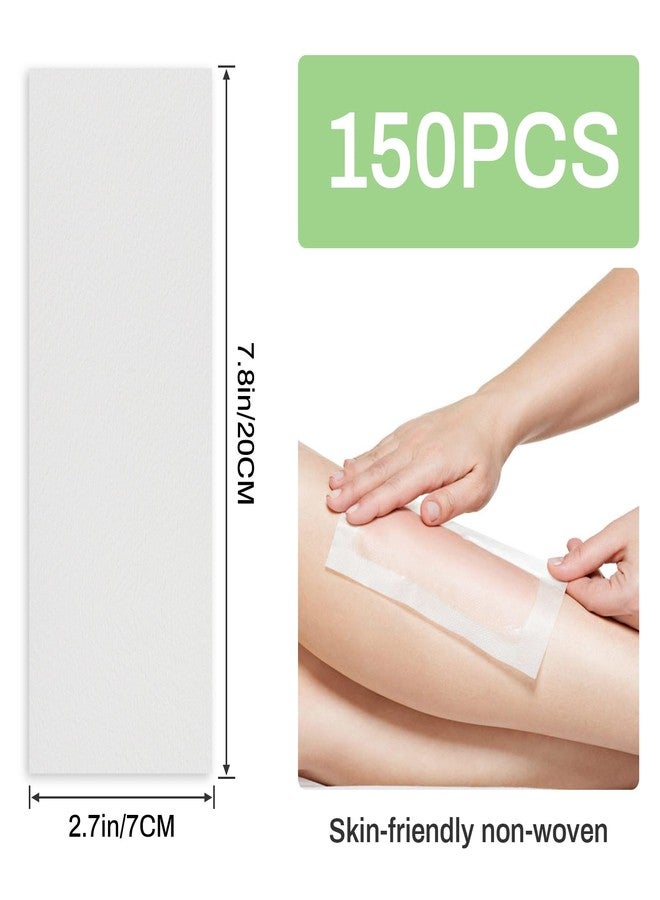 RAQEHO 150 Non Woven Wax Strips - 2.7x7.8" Large Wax Paper Sheets For Waxing Sugar Soft Hard Beads Hair Removal Bikini Eyebrow Lip Armpit Leg Face Body Women Men Home Esthetician Essentials Supplies - Image 2